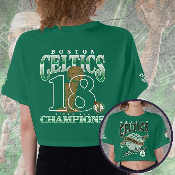 Boston Celtics 3D Women's Cropped T-shirt - MAITM 7139