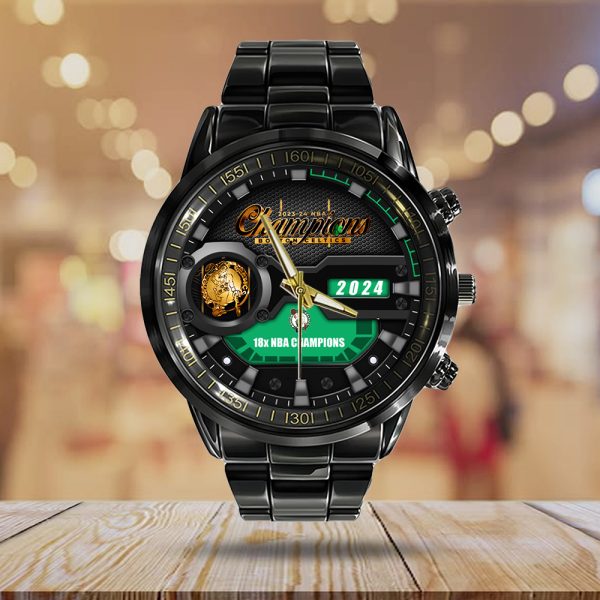 Boston Celtics Black Stainless Steel Watch - HUANNM 5410