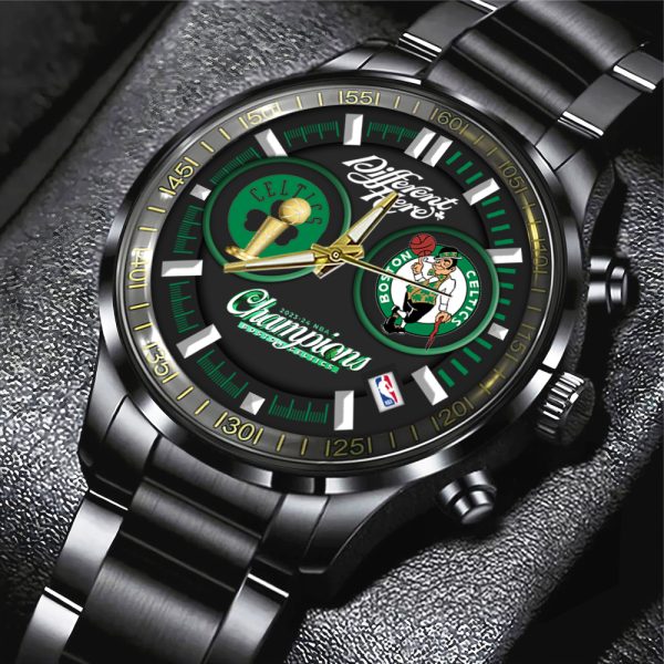 Boston Celtics Black Stainless Steel Watch - MAITM 7187