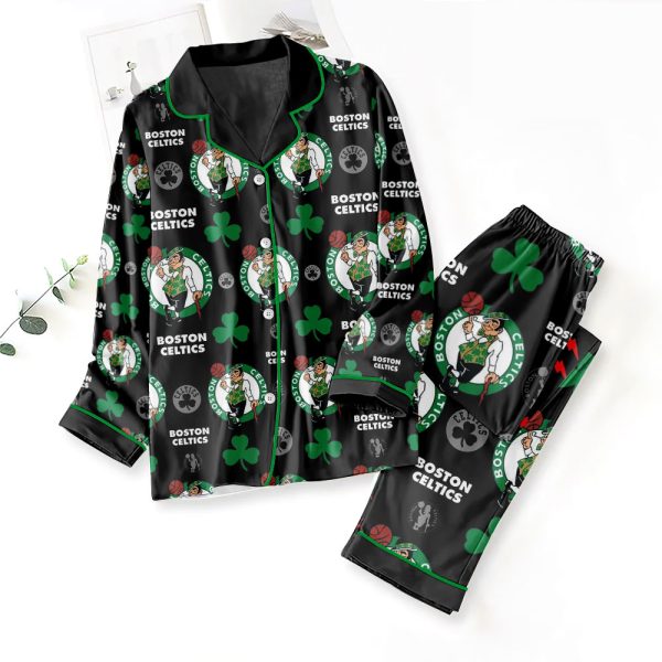 Boston Celtics Button Down Pajamas Set – MAITM 7140