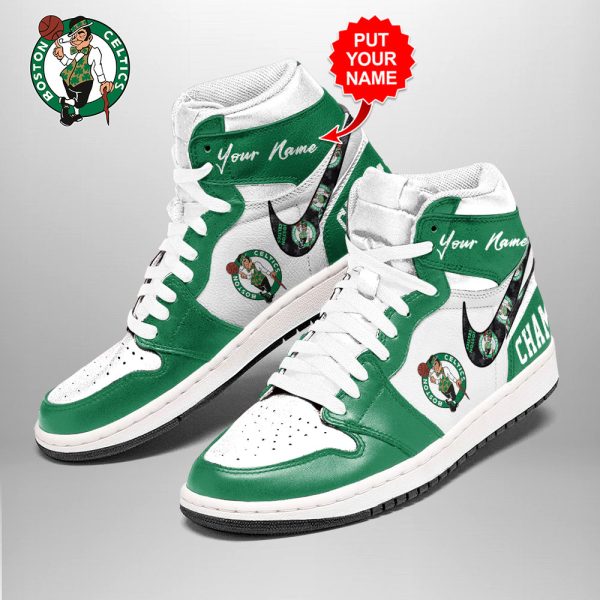 Personalized Boston Celtics AJ 1 Sneaker - TANTN 7050