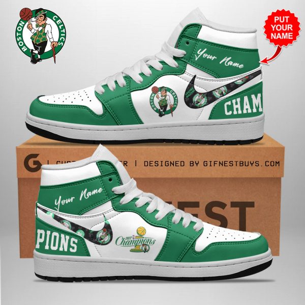 Personalized Boston Celtics AJ 1 Sneaker - TANTN 7050