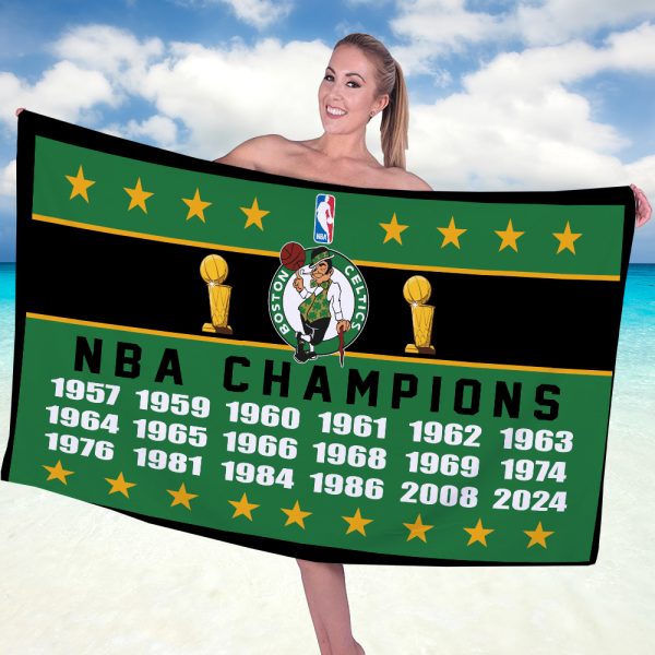 Boston Celtics Rectangle Beach Towel - HUANNM 5396.1