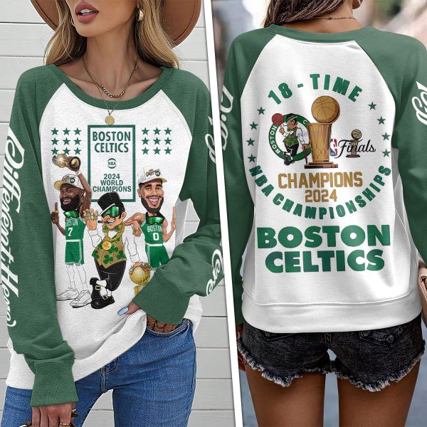 Boston Celtics Round Neck Raglan Sleeve Sweatshirt – MAITM 7165