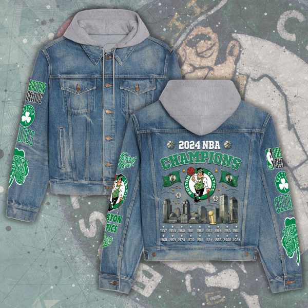 Boston Celtics Women's Denim Hood Jacket - MAITM 7091