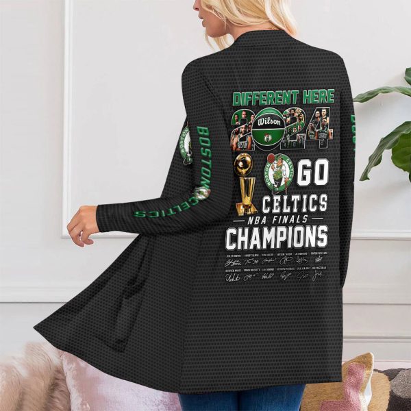 Boston Celtics Women's Patch Pocket Cardigan - HUANNM 5403.1