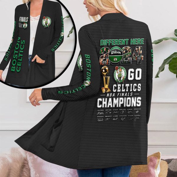 Boston Celtics Women's Patch Pocket Cardigan - HUANNM 5403.1