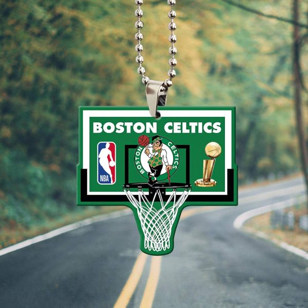 Boston Celtics Custom Shape 2-sided Acrylic Car Ornament - GNE 603