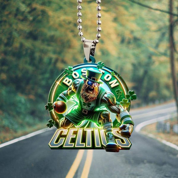 Boston Celtics Custom Shape 2-sided Acrylic Car Ornament - GNE 614