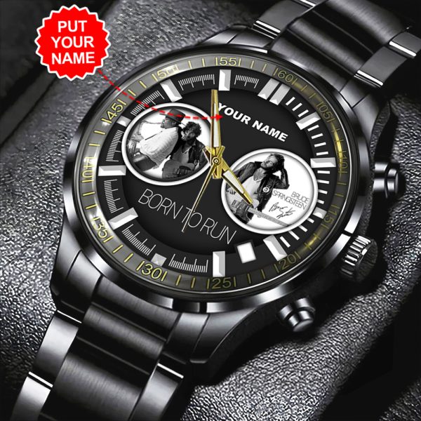 Personalized Bruce Springsteen Black Stainless Steel Watch - HOATT 5160