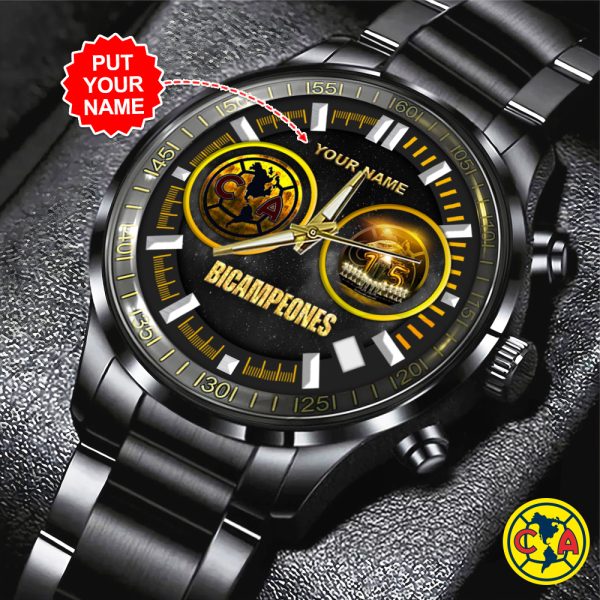 Personalized Club América Black Stainless Steel Watch - HOATT 5099