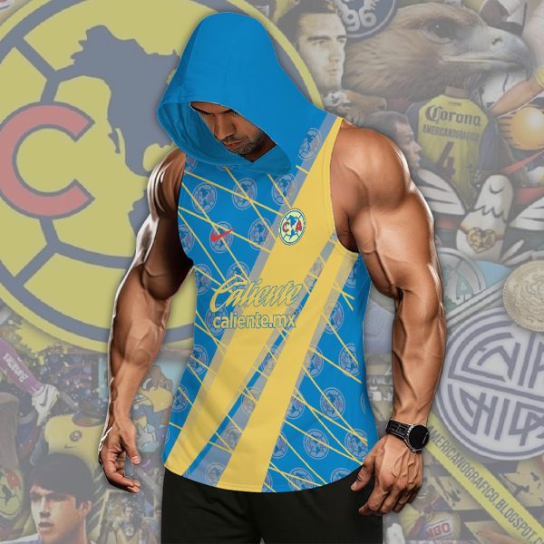 Club América 3D Sleeveless Hooded Sweatshirt - HOATT 5068