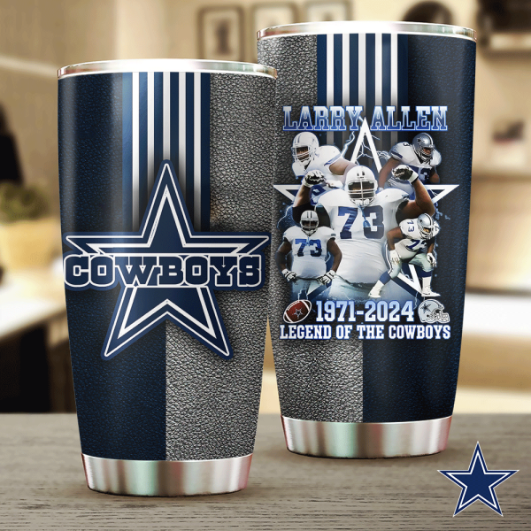 Dallas Cowboys x Larry Allen Tumbler Cup - HOATT 5111