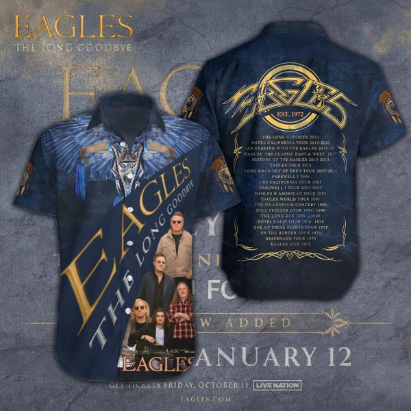 Eagles Band Short Sleeve Dress Shirt - TANTN 7218.1