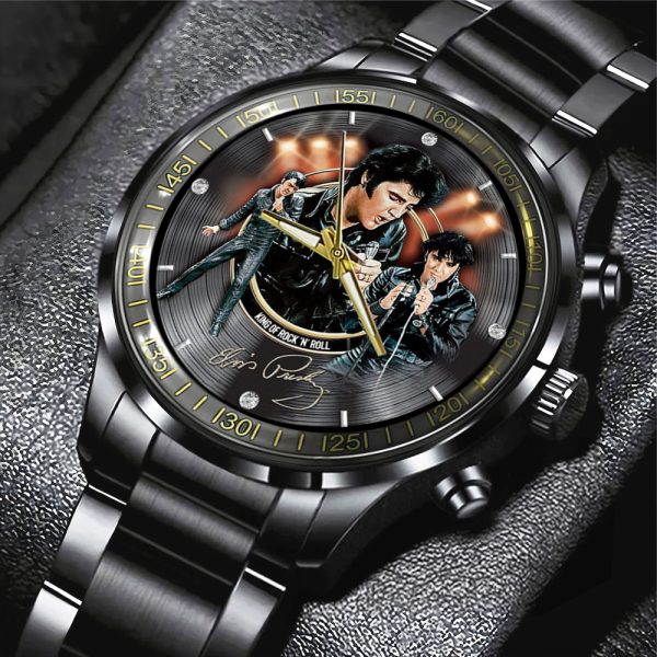 Elvis Presley Black Stainless Steel Watch - MAITM 6858