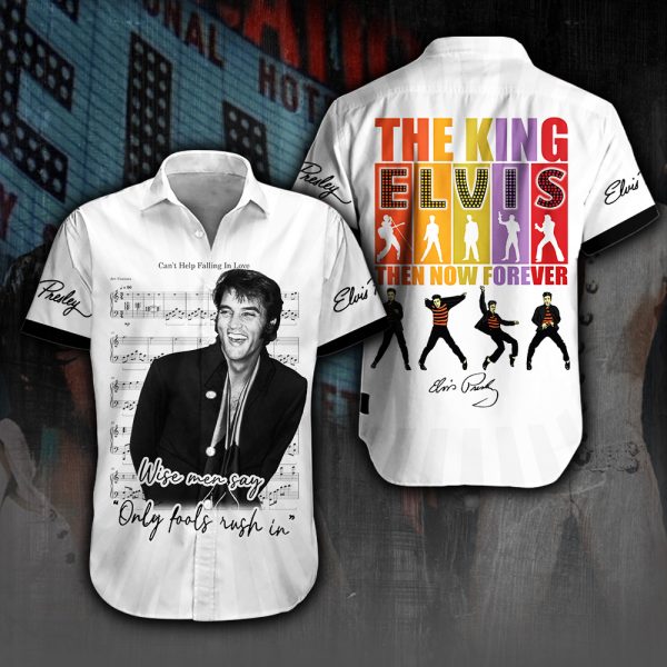 Elvis Presley Short Sleeve Dress Shirt - HUANNM 5422.1