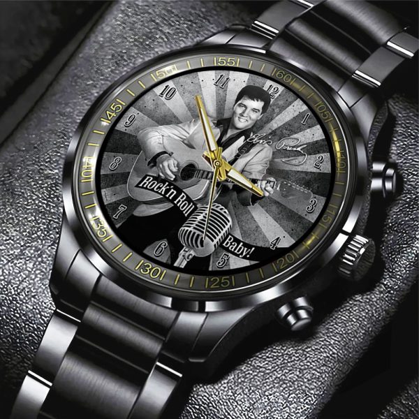 Elvis Presley Black Stainless Steel Watch - GNE 545