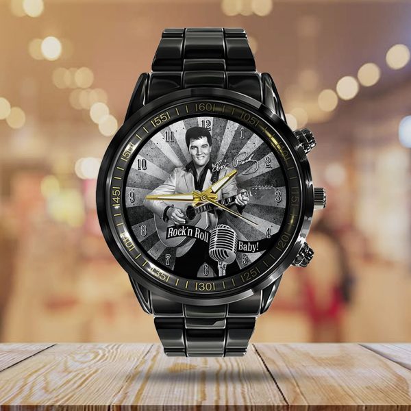 Elvis Presley Black Stainless Steel Watch - GNE 545