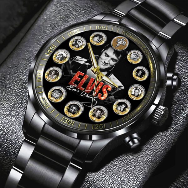 Elvis Presley Black Stainless Steel Watch - GNE 546