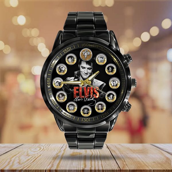 Elvis Presley Black Stainless Steel Watch - GNE 546