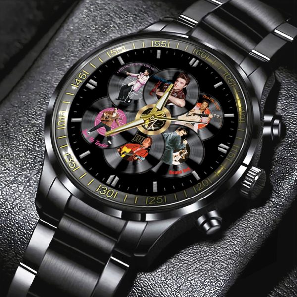 Elvis Presley Black Stainless Steel Watch - GNE 552