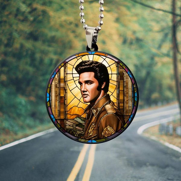 Elvis Presley Custom Shape 2-sided Acrylic Car Ornament - GNE 547