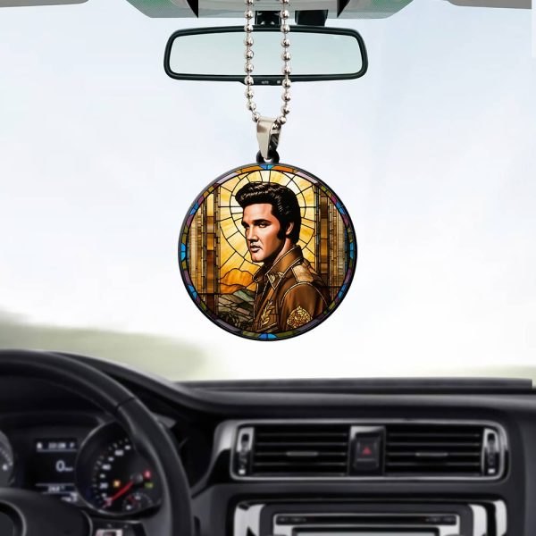 Elvis Presley Custom Shape 2-sided Acrylic Car Ornament - GNE 547