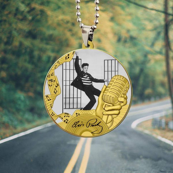 Elvis Presley Custom Shape 2-sided Acrylic Car Ornament - GNE 549