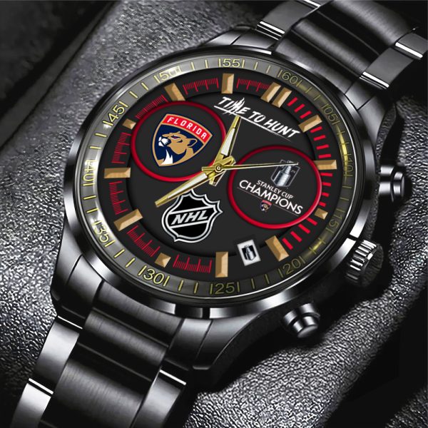 Florida Panthers Black Stainless Steel Watch - MAITM 7174