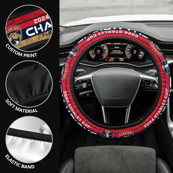 Florida Panthers Steering Wheel Cover - TANTN 7175