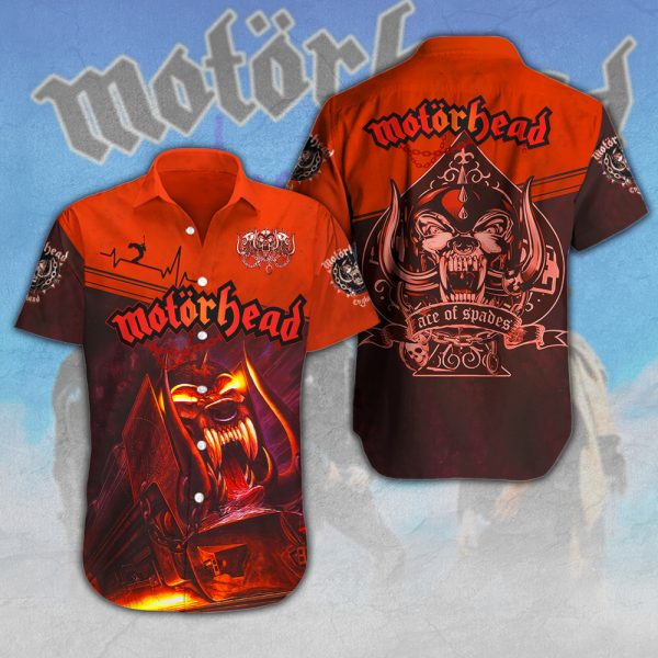 Motörhead Band Short Sleeve Dress Shirt - HUANNM 5314.1