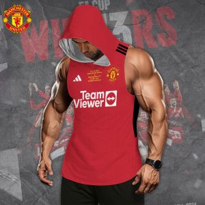 Manchester United 3D Sleeveless Hooded Sweatshirt - TANTN 6842