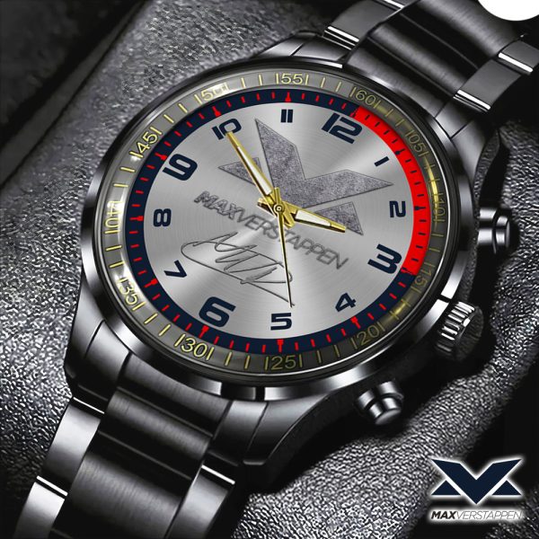 Red Bull Racing F1 x Max Verstappen Black Stainless Steel Watch - HOATT 5133