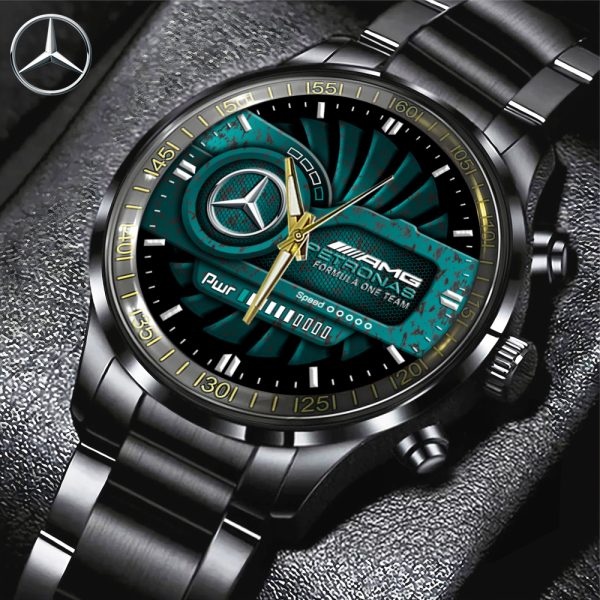 Mercedes-AMG Petronas F1 Black Stainless Steel Watch - HOATT 5129