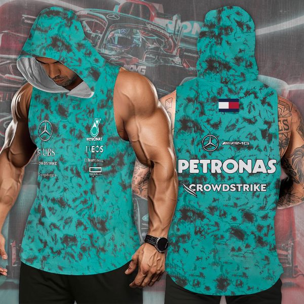 Mercedes-AMG Petronas F1 3D Sleeveless Hooded Sweatshirt - HOATT 5128