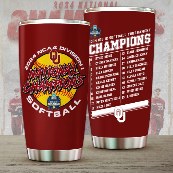 Oklahoma Sooners Women’s Softball Tumbler Cup - HUANNM 5355.1