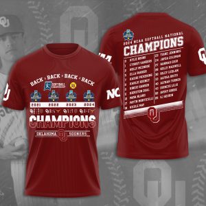 Oklahoma Sooners Women’s Softball 3D Apparel - MAITM 6989