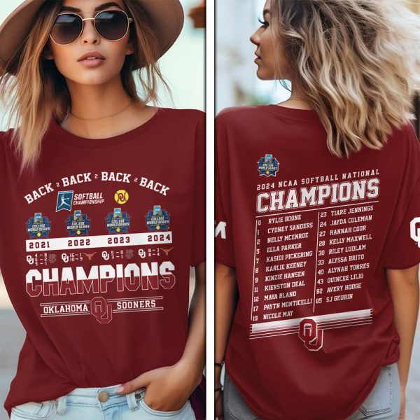 Oklahoma Sooners Women’s Softball 3D Apparel - MAITM 6989