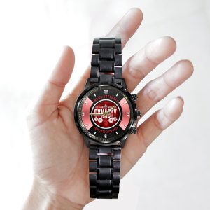 Oklahoma Sooners Women’s Softball Black Stainless Steel Watch - HUANNM 5361