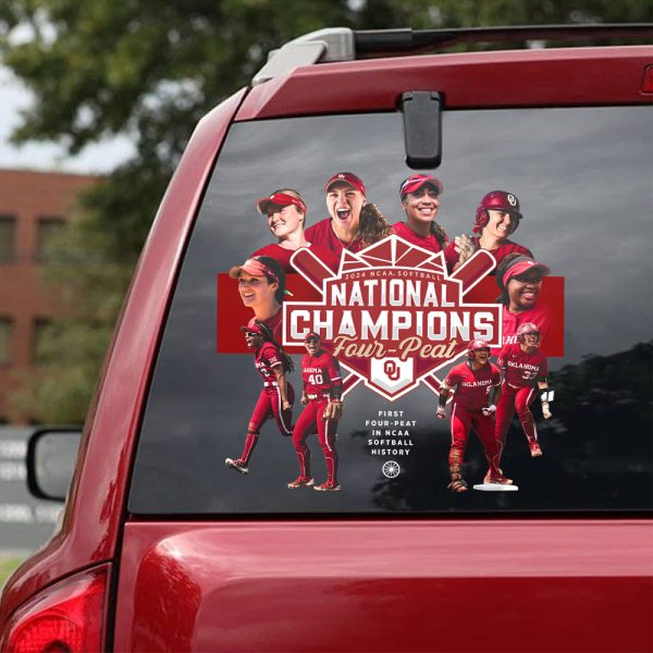 Oklahoma Sooners Women's Softball 3D Decal - HUANNM 5325