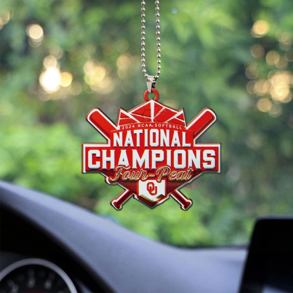 Oklahoma Sooners Women’s Softball Custom Shape 2-sided Acrylic Car Ornament - MAITM 6994