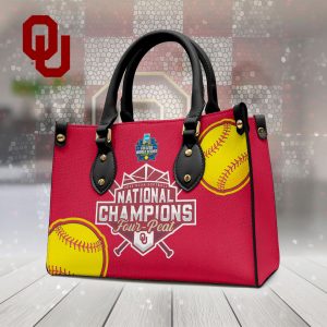 Oklahoma Sooners Women's Softball Leather HandBag - MAITM 7001