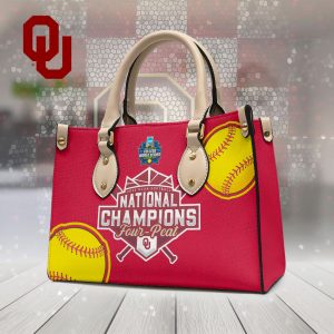 Oklahoma Sooners Women's Softball Leather HandBag - MAITM 7001