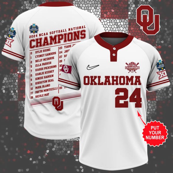 Personalized Oklahoma Sooners Women’s Softball Jersey - MAITM 7027