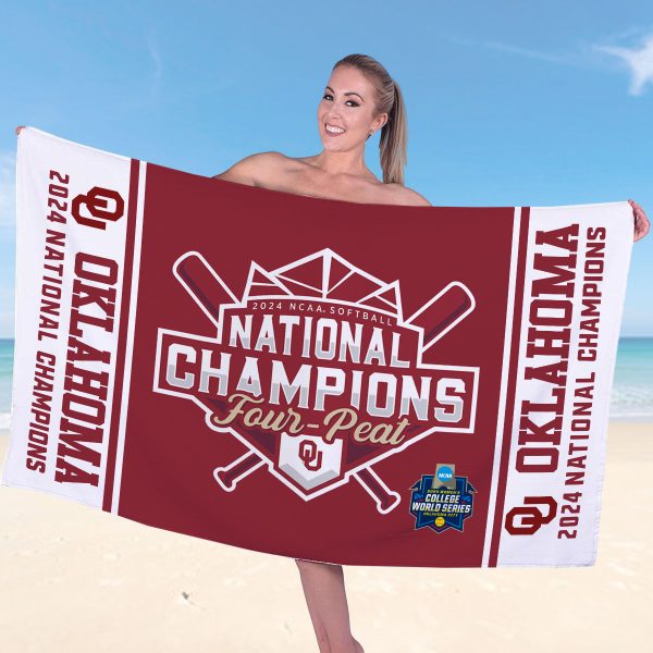 Oklahoma Sooners Women’s Softball Rectangle Beach Towel - MAITM 6976