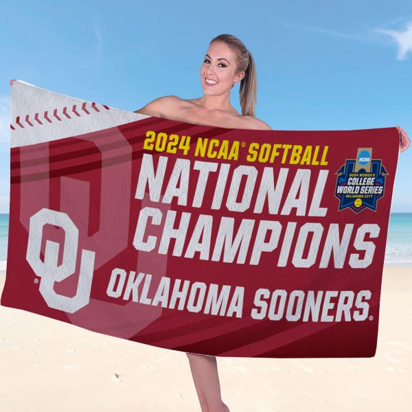 Oklahoma Sooners Women’s Softball Rectangle Beach Towel - MAITM 6990