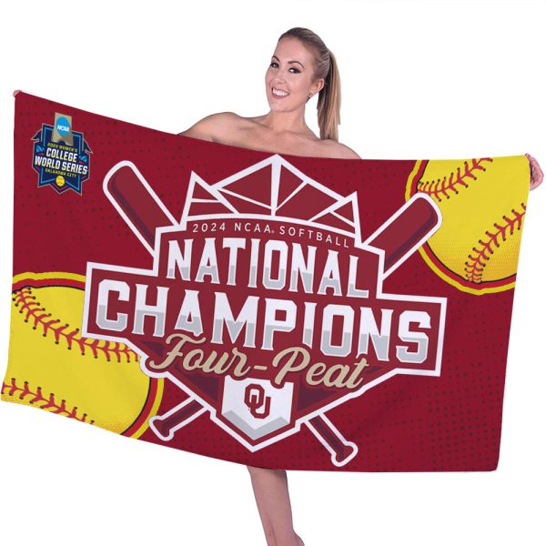 Oklahoma Sooners Women's Softball Rectangle Beach Towel - MAITM 7002