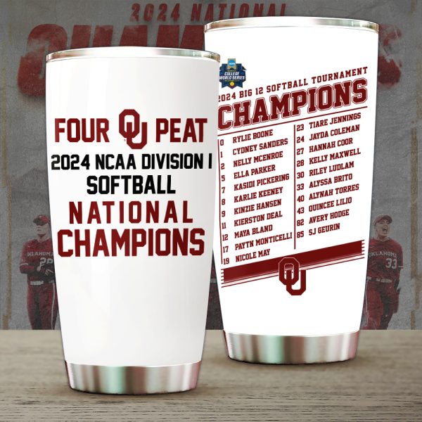 Oklahoma Sooners Women’s Softball Tumbler Cup - HUANNM 5358.1