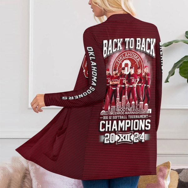 Oklahoma Sooners Women’s Softball Women’s Patch Pocket Cardigan – HUANNM 5320