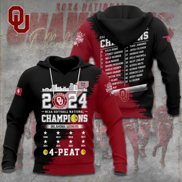 Oklahoma Sooners Women's Softball 3D Apparel - TANTN 6893